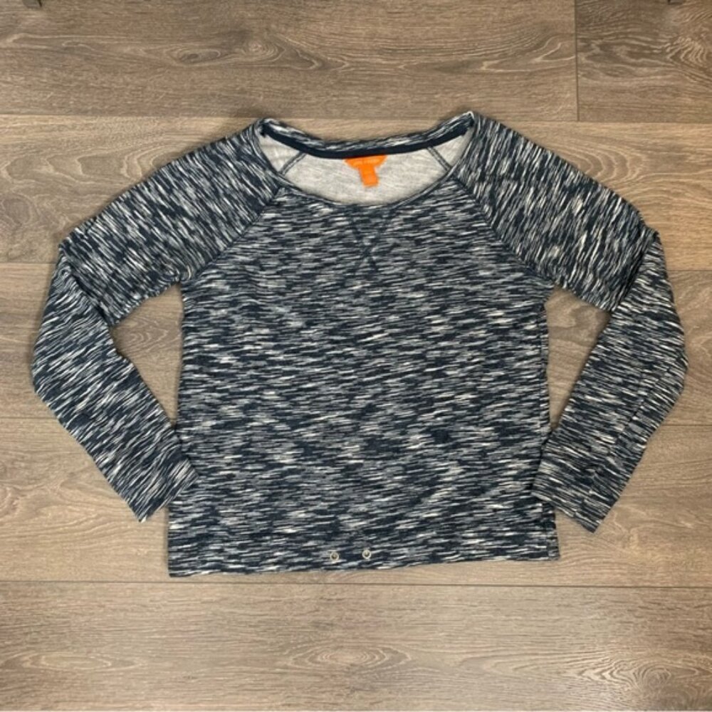 Joe Fresh Women's Sweatshirt Space Dye Long Sleeve Pullover Small Loungewear